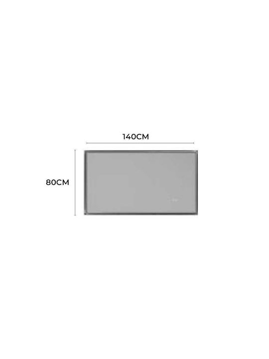 Imex Bathroom Mirror Led with Metal 140x80cm Black