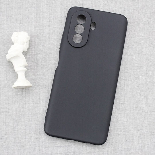 Case Huawei Nova Y70 Flippy Liquid Silicone Microfiber Interior Shockproof Protection Black