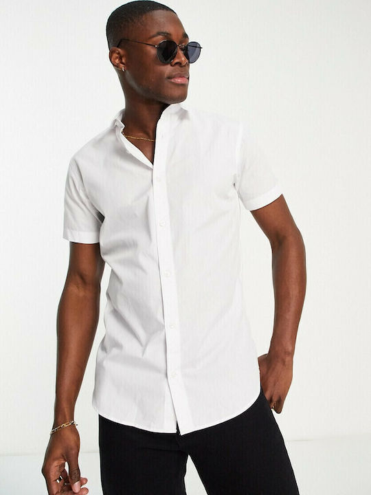 Short-sleeved Cotton Shirt White