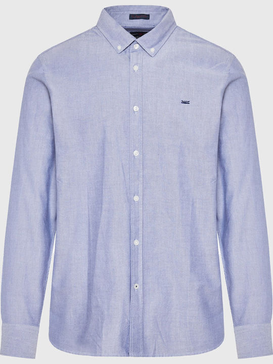 Long-sleeved Cotton Shirt Purple