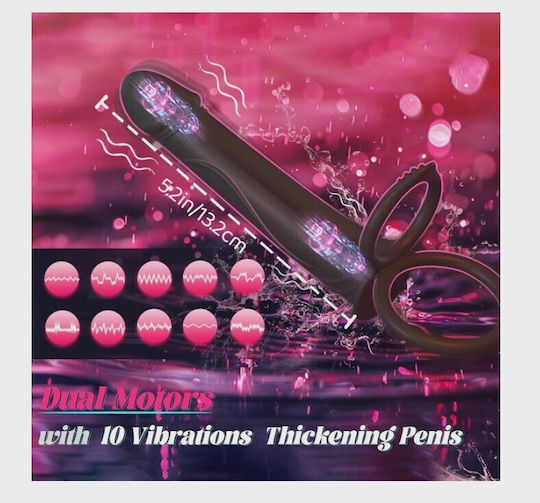 Anal Stimulator Double Penetration 10 Vibration Modes Sili