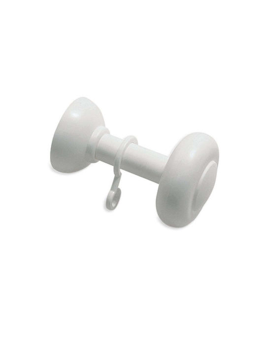 Curtain Rail Base Wall White