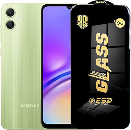 Folie Protectie Ecran Tempered Glass Samsung Galaxy A05 Flippy Esd Antistatic Tempered Glass Super-x Privacy Cu Margini Negre Rezistenta La Zgarieturi 0.35 Mm Transparent