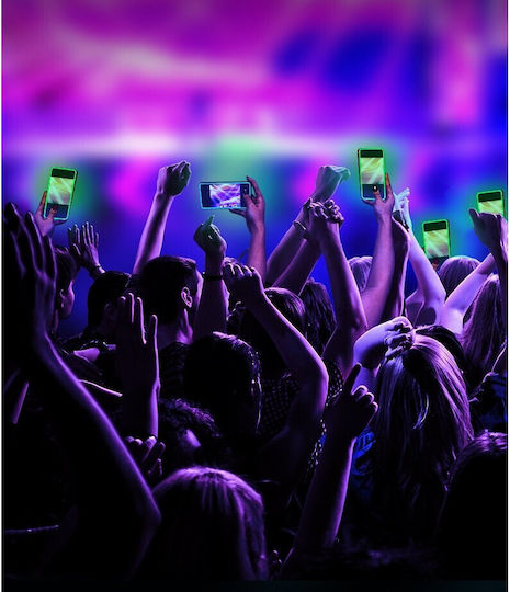 Folie Protectie Telefon Tempered Glass Apple iPhone 15 Flippy Luminous Neon Fosforescent Silicon Margine Mat Anti-Amprente Protectie Completa 9h Roz
