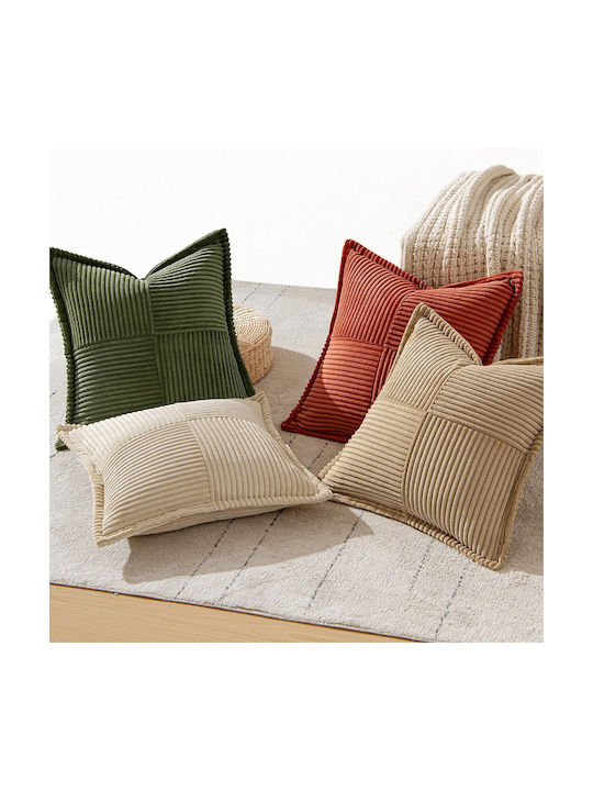 Miulee Decorative Pillow Case Made of Brown Velvet 50x50cm