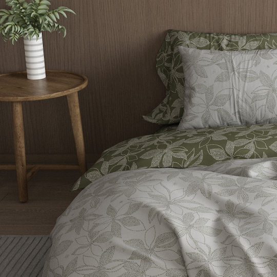 Charalambidis Textiles Плик За Завивка Двойна 200x240 Salonica Зеленолистен