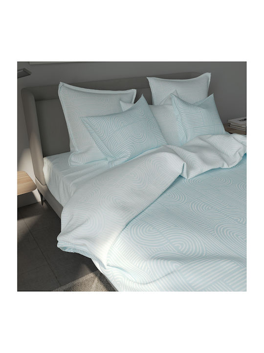 Charalambidis Textiles Single Duvet Cover 160x240 Salonica Light Blue