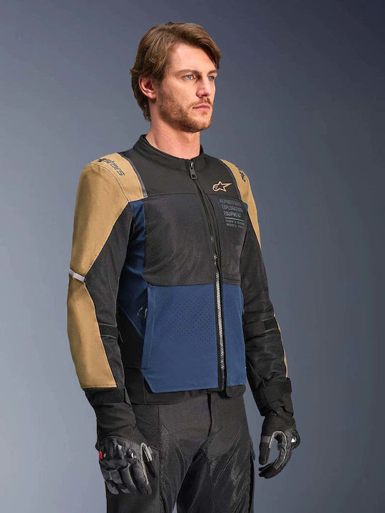 Alpinestars ST-2 Air Лятно Мъжко Мотоциклетно Яке Deep Blue / Тъмно Каки / Черен