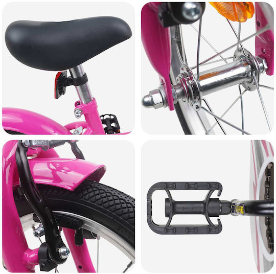 vidaXL 12" Kinderfahrrad Stadt Rosa