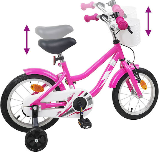 vidaXL 12" Kinderfahrrad Stadt Rosa