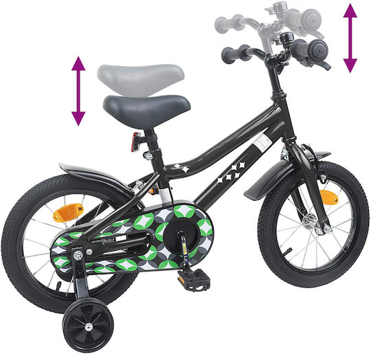 vidaXL 14" Παιδικό Ποδήλατo BMX Μαύρο
