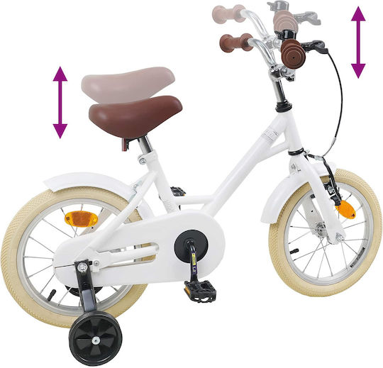 vidaXL 12" Детско Колело BMX Бяло