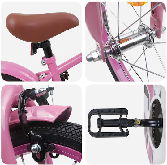 vidaXL 14" Детско Колело BMX Розово