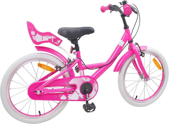 vidaXL 18" Детско Колело BMX Розово