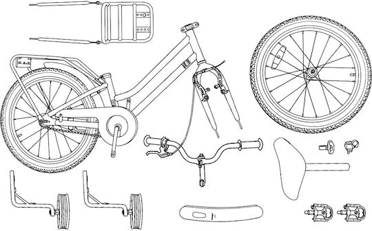 vidaXL 14" Kinderfahrrad BMX Weiß