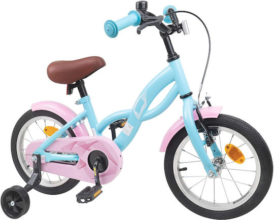 vidaXL Bicicletă Copii BMX 14" Albastru Deschis