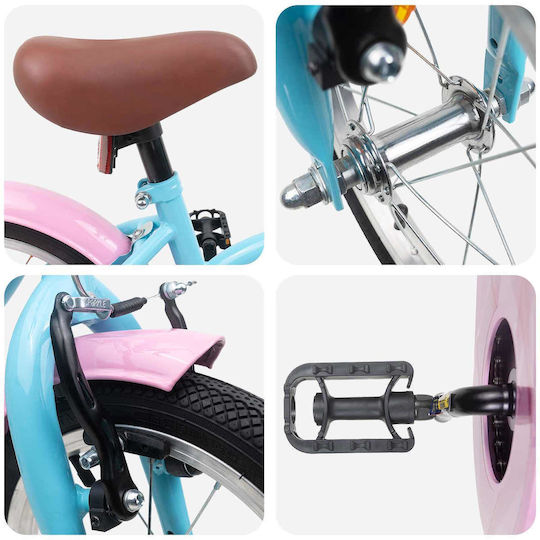 vidaXL Bicicletă Copii BMX 14" Albastru Deschis