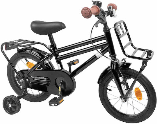 vidaXL Bicicletă Copii BMX Neagră 14"