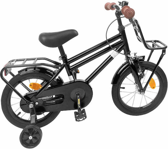 vidaXL Bicicletă Copii BMX Neagră 14"