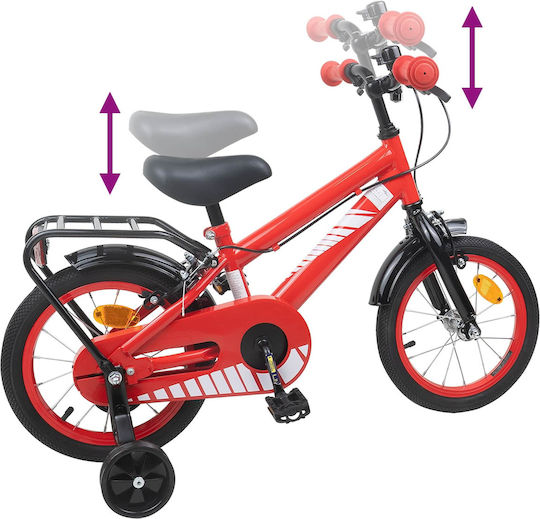 vidaXL Bicicletă Copii BMX 12" Roșie