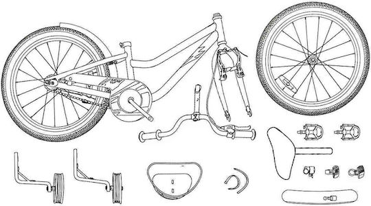vidaXL 14" Kids' BMX Bicycle White