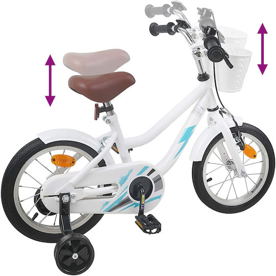 vidaXL 14" Kids' BMX Bicycle White