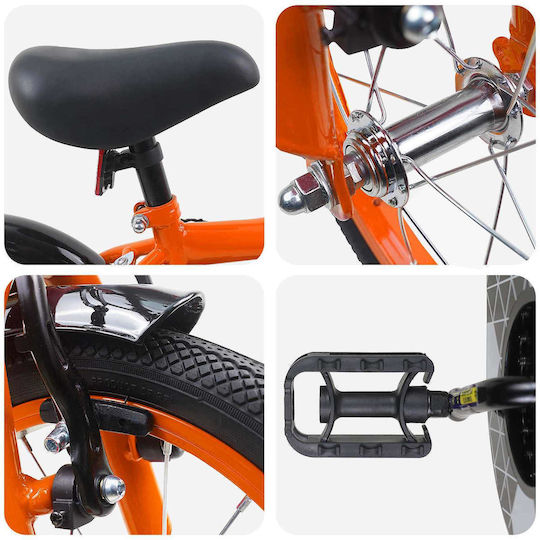 vidaXL 14" Kinderfahrrad BMX Orange