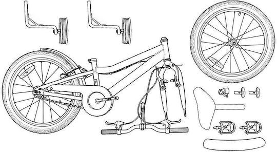 vidaXL 14" Kinderfahrrad BMX Orange