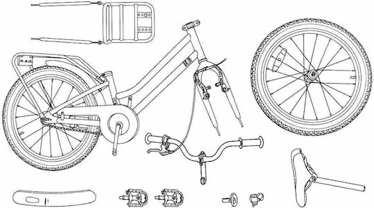vidaXL 18" Kinderfahrrad BMX Weiß