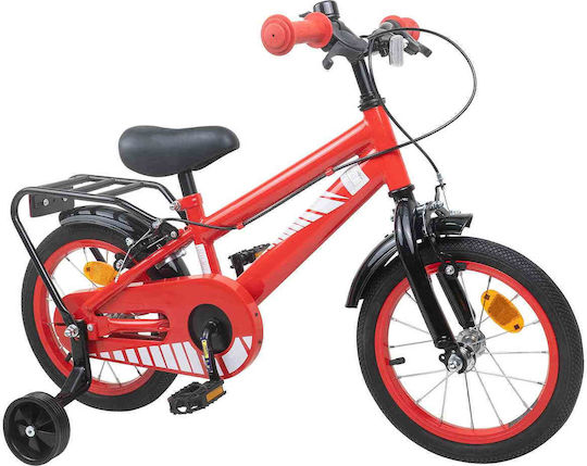 vidaXL 14" Детско Колело BMX Червено