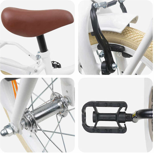 vidaXL Bicicletă Copii BMX Albă 14"