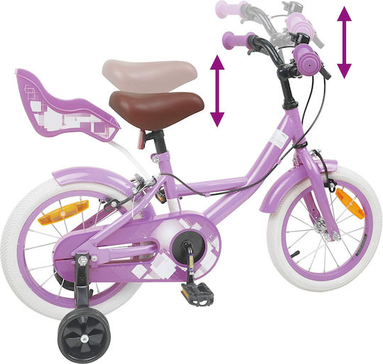 vidaXL 14" Παιδικό Ποδήλατo BMX Μωβ
