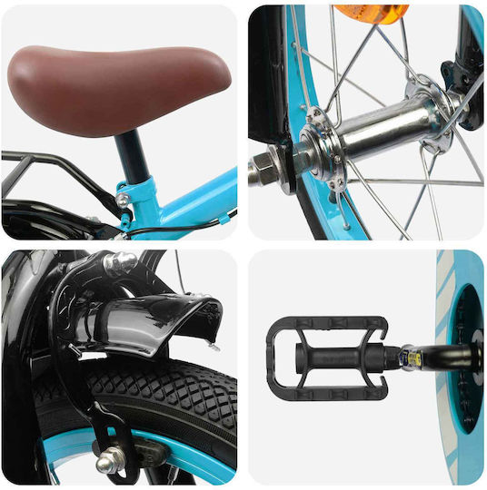 vidaXL Bicicletă Copii BMX 14" Albastru Deschis