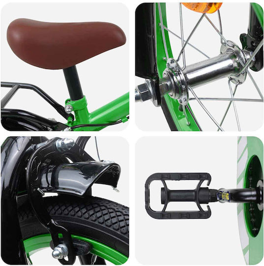 vidaXL Bicicletă Copii BMX Verde 12"