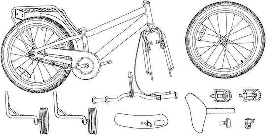 vidaXL Bicicletă Copii BMX Verde 12"