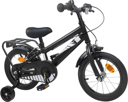 vidaXL Bicicletă Copii BMX Neagră 14"