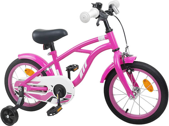 vidaXL Bicicletă Copii BMX 14" Roz