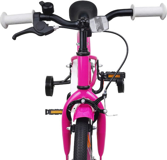 vidaXL Bicicletă Copii BMX 14" Roz