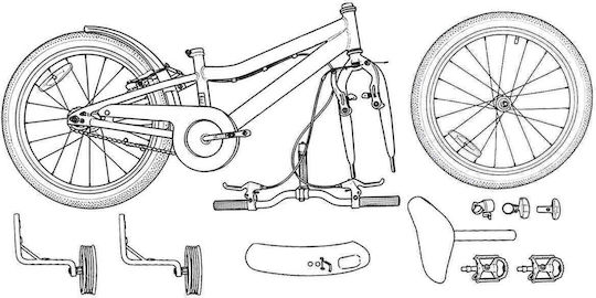vidaXL 16" Παιδικό Ποδήλατo BMX Πράσινο