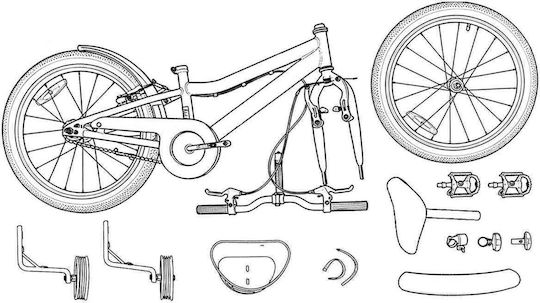 vidaXL 16" Kids' BMX Bicycle Pink