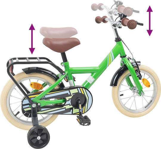 vidaXL 14" Kids' Bicycle BMX Green