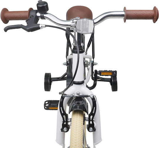 vidaXL Bicicletă Copii BMX Albă 14"