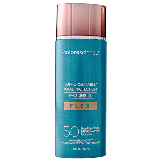 Colorescience Sunforgettable Total Protection Face Shield Flex Минерален Водоустойчив Слънцезащитен Крем За Лице SPF50 Оцветен Fair 55ml