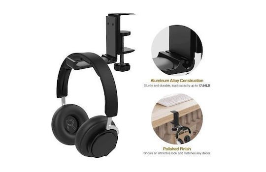 Audio Gaming Kopfhörerständer Verstellbarer Klammer Schwarz