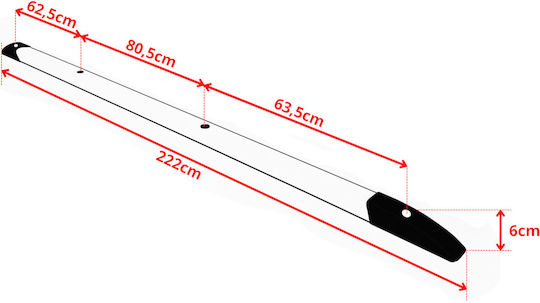 Integrated Roof Rails Volkswagen T5 T6 Short L1 From 2003 Black