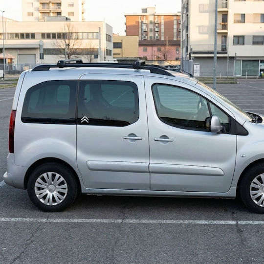 Μπάρες Οροφής Αλουμινίου για Citroen Berlingo 2008-2018 (Σετ με πόδια) Μαύρες