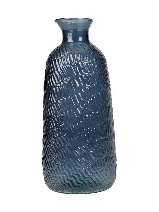 Koopman Dekorative Glasvase Blau 13xH31cm