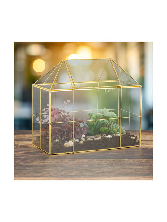 Relaxdays Διακοσμητικό Βάζο Γυάλινο Μαύρο 27x15xΥ30cm