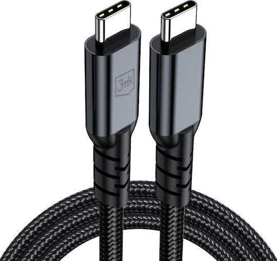 3MK USB 3.2 Video Cable USB-C male - USB-C / Thunderbolt 4 240W Μαύρο 2m