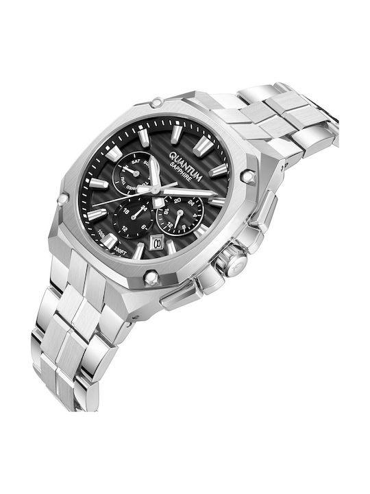 Quantum Adrenaline Men's Watch 41mm Battery with Silver Metal Bracelet